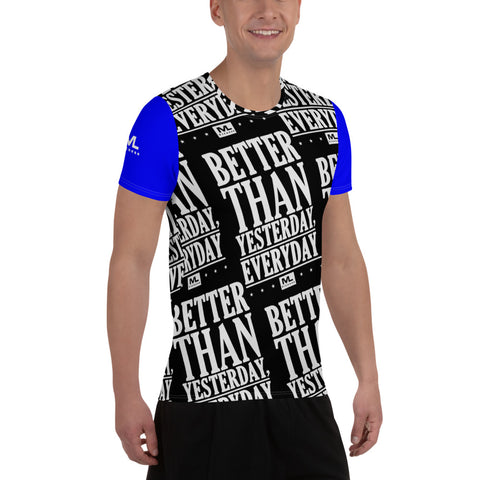 BTYE Blue Sleeve Men's Athletic BJJ Rash Guard