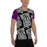 BTYE Purple Sleeve Men's Athletic BJJ Rash Guard